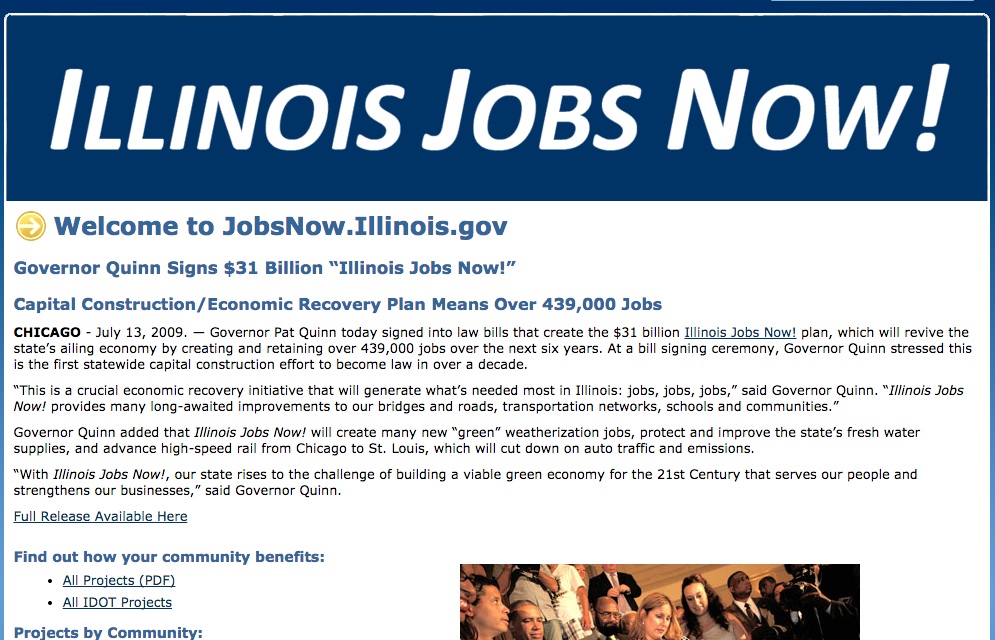 Illinois jobs now page