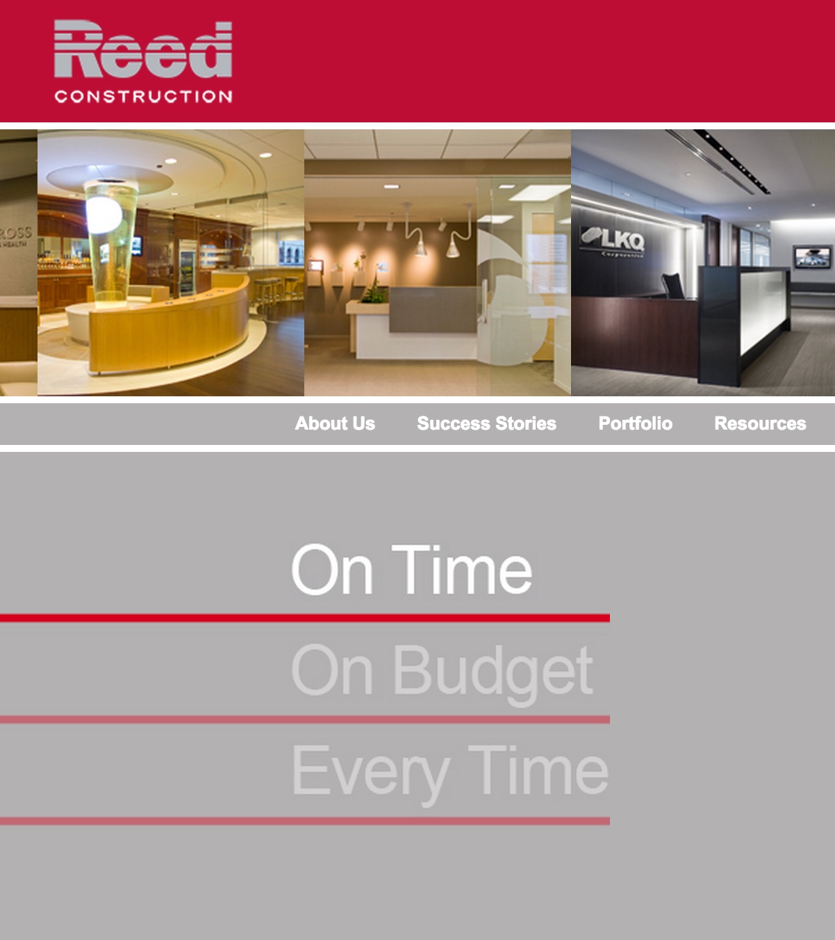 reed construction webpage