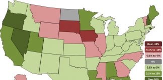 State employment map AGCA