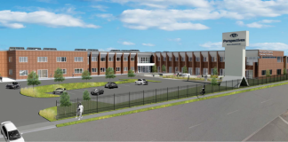 perspectives school exterior rendering