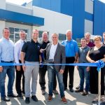 Ribbon cutting at Midwest Warehouse
