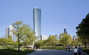 $8 million foundation permit starts construction for 74 story South Loop condo tower 1000 S M