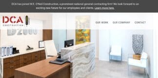 dca construction web page