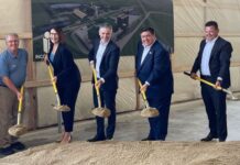 Illinois Gov. JB Pritzker (second from right) joins other dignitaries at the groundbreaking ceremony Sept. 6. (Illinois Dept. of Commerce & Economic Opportunity via X)