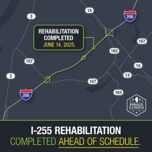 I-255 construction in St. Clair County completed six weeks early
