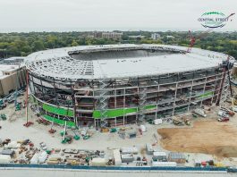 Northwestern marks topping out of $850M Ryan Field as new stadium advances toward 2026 opening