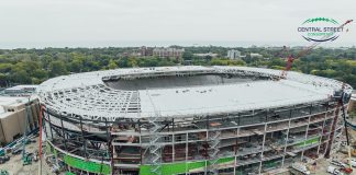 Northwestern marks topping out of $850M Ryan Field as new stadium advances toward 2026 opening