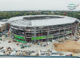 Northwestern marks topping out of $850M Ryan Field as new stadium advances toward 2026 opening